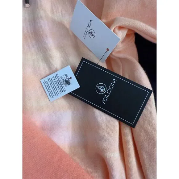 Volcom Women's Orange Iconic Stone Pullover Hoodie Size L *Rare* - Picture 4 of 8